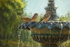 Fontain in the Park. Soft pastel on paper, 21x29 cm. 2016